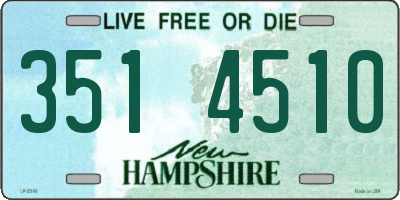 NH license plate 3514510