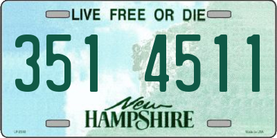 NH license plate 3514511