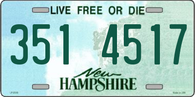 NH license plate 3514517