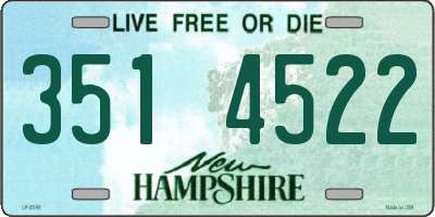 NH license plate 3514522