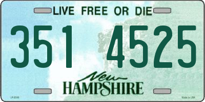 NH license plate 3514525
