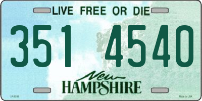 NH license plate 3514540