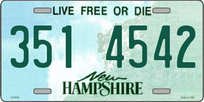 NH license plate 3514542