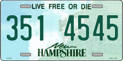 NH license plate 3514545