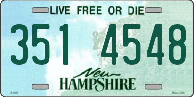 NH license plate 3514548