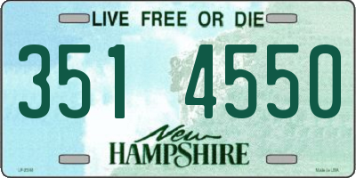 NH license plate 3514550