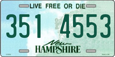 NH license plate 3514553
