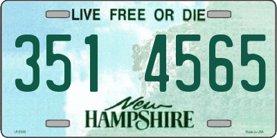 NH license plate 3514565
