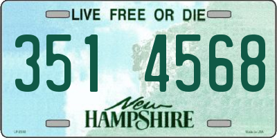 NH license plate 3514568