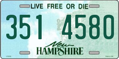 NH license plate 3514580
