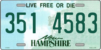 NH license plate 3514583