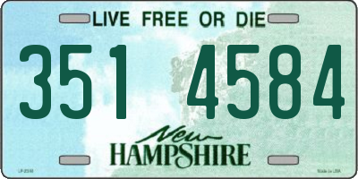 NH license plate 3514584