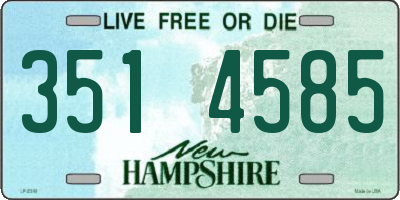 NH license plate 3514585