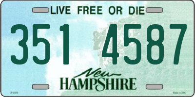 NH license plate 3514587