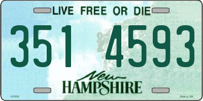 NH license plate 3514593