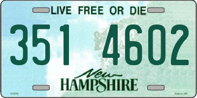 NH license plate 3514602