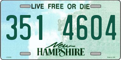 NH license plate 3514604