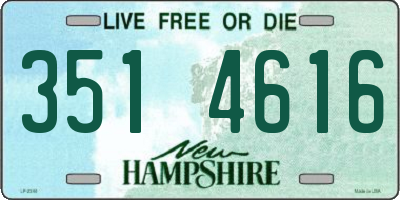 NH license plate 3514616