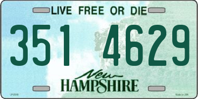 NH license plate 3514629
