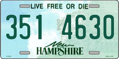 NH license plate 3514630