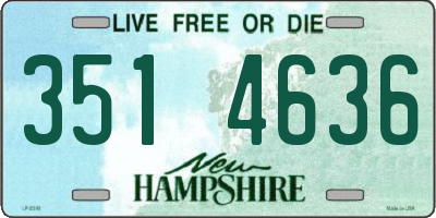 NH license plate 3514636