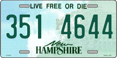 NH license plate 3514644