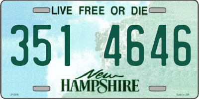 NH license plate 3514646