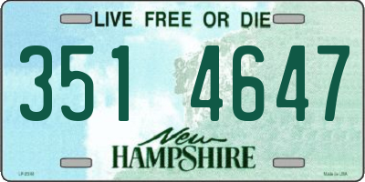 NH license plate 3514647