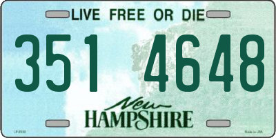 NH license plate 3514648