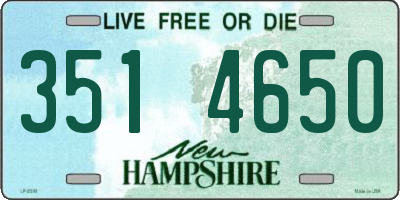 NH license plate 3514650