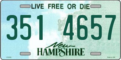 NH license plate 3514657