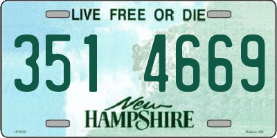 NH license plate 3514669