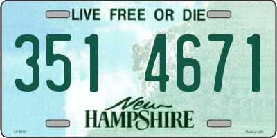 NH license plate 3514671