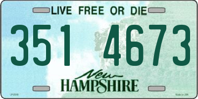 NH license plate 3514673