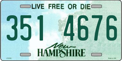 NH license plate 3514676