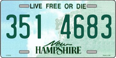 NH license plate 3514683