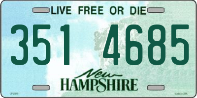 NH license plate 3514685