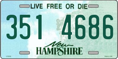 NH license plate 3514686
