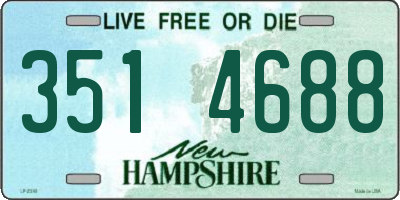 NH license plate 3514688
