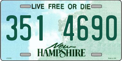 NH license plate 3514690