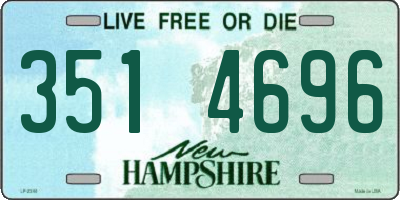 NH license plate 3514696