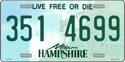 NH license plate 3514699