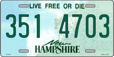 NH license plate 3514703