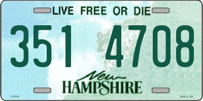 NH license plate 3514708