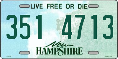 NH license plate 3514713