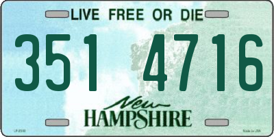 NH license plate 3514716