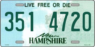 NH license plate 3514720