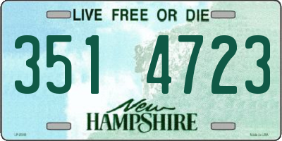 NH license plate 3514723