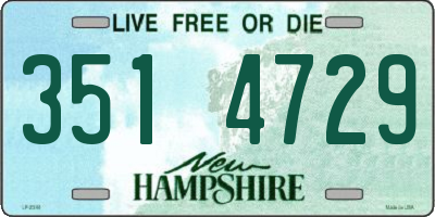 NH license plate 3514729