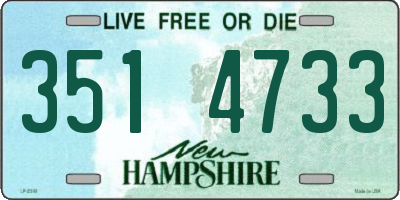 NH license plate 3514733